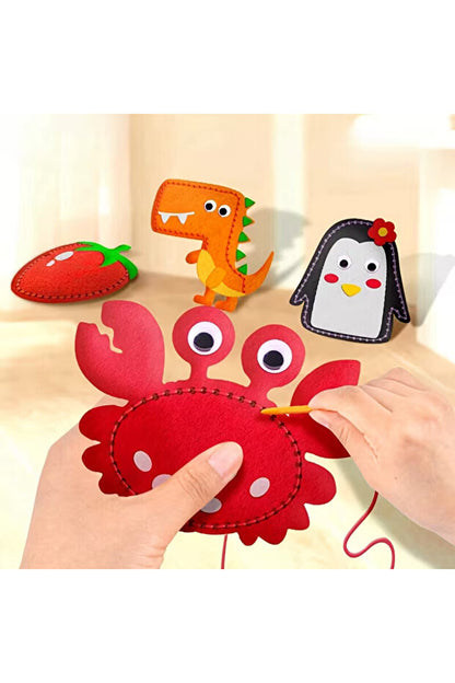 KidLoop Keçe Dikiş Oyuncak Seti | Montessori Eğitici El Sanatları Aktivitesi