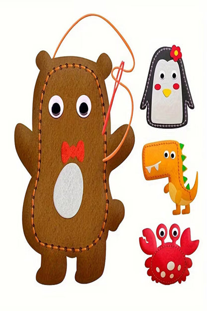 KidLoop Keçe Dikiş Oyuncak Seti | Montessori Eğitici El Sanatları Aktivitesi