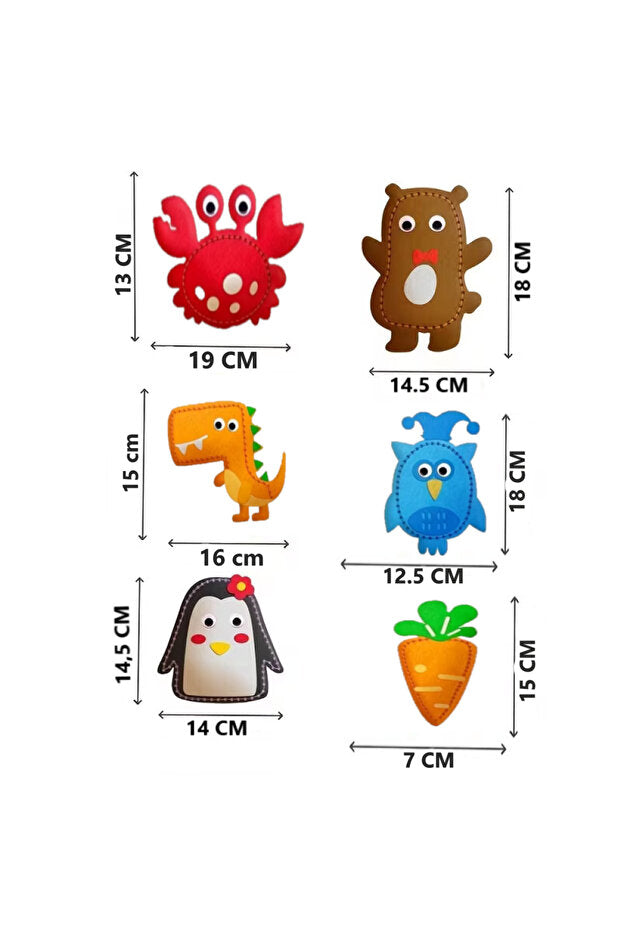 KidLoop Keçe Dikiş Oyuncak Seti | Montessori Eğitici El Sanatları Aktivitesi